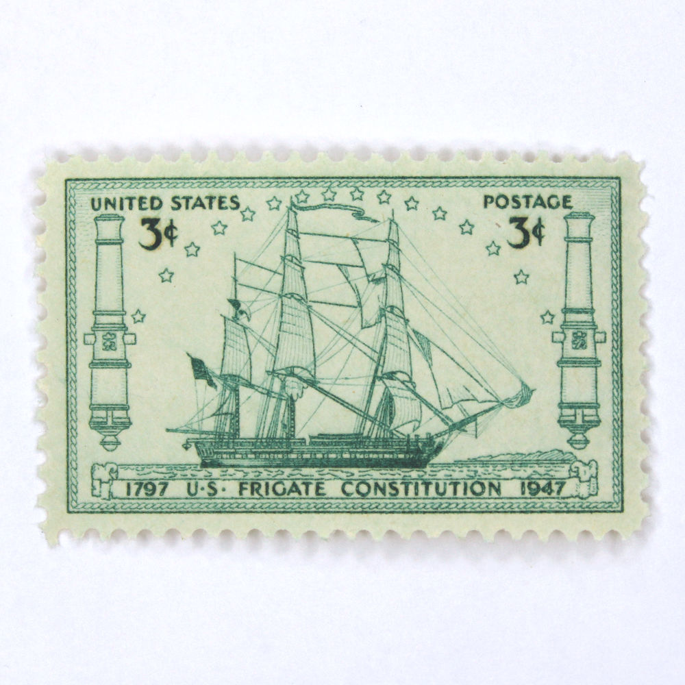 3c US Frigate Constitution Stamps - Pack of 10