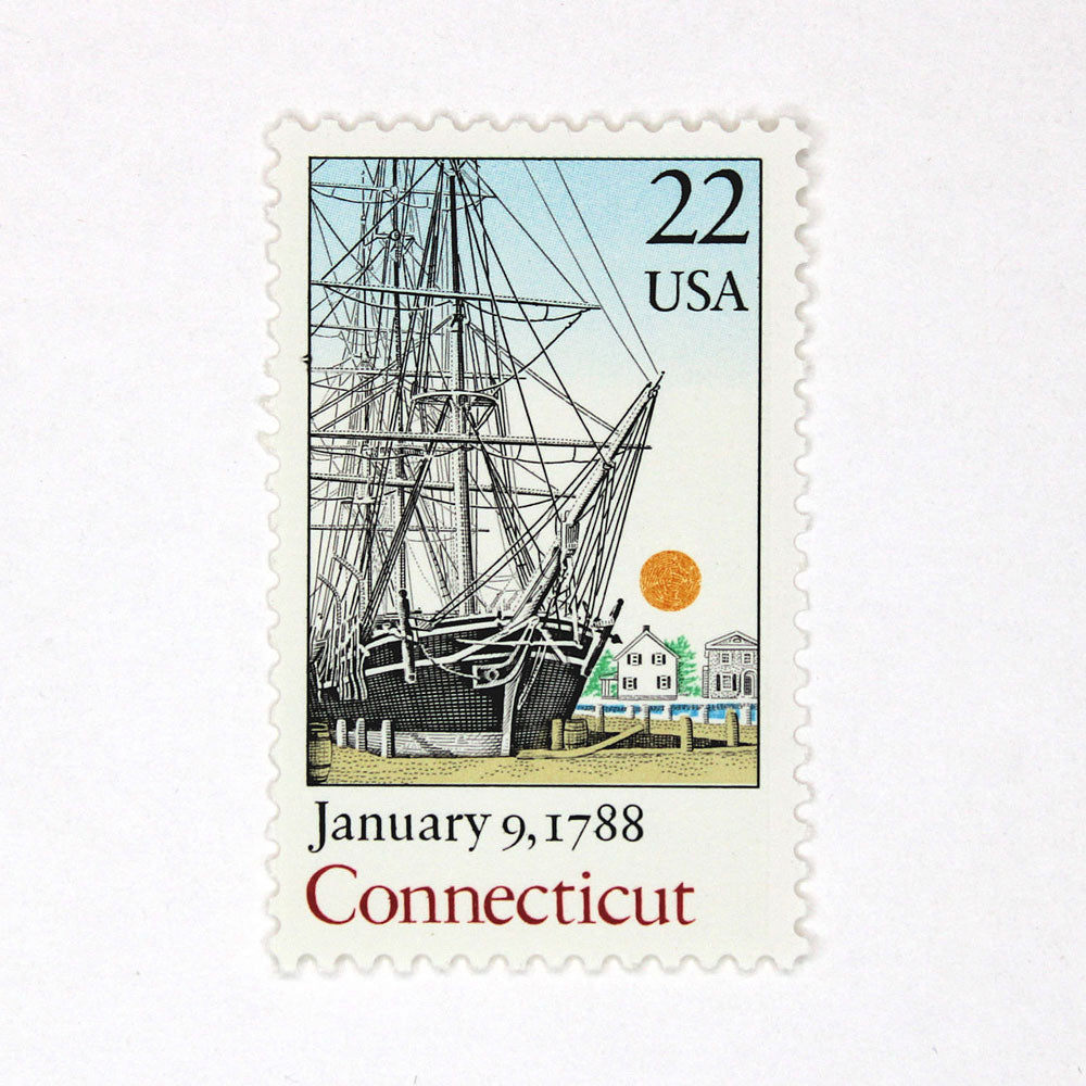 22c Connecticut Stamps - Pack of 10