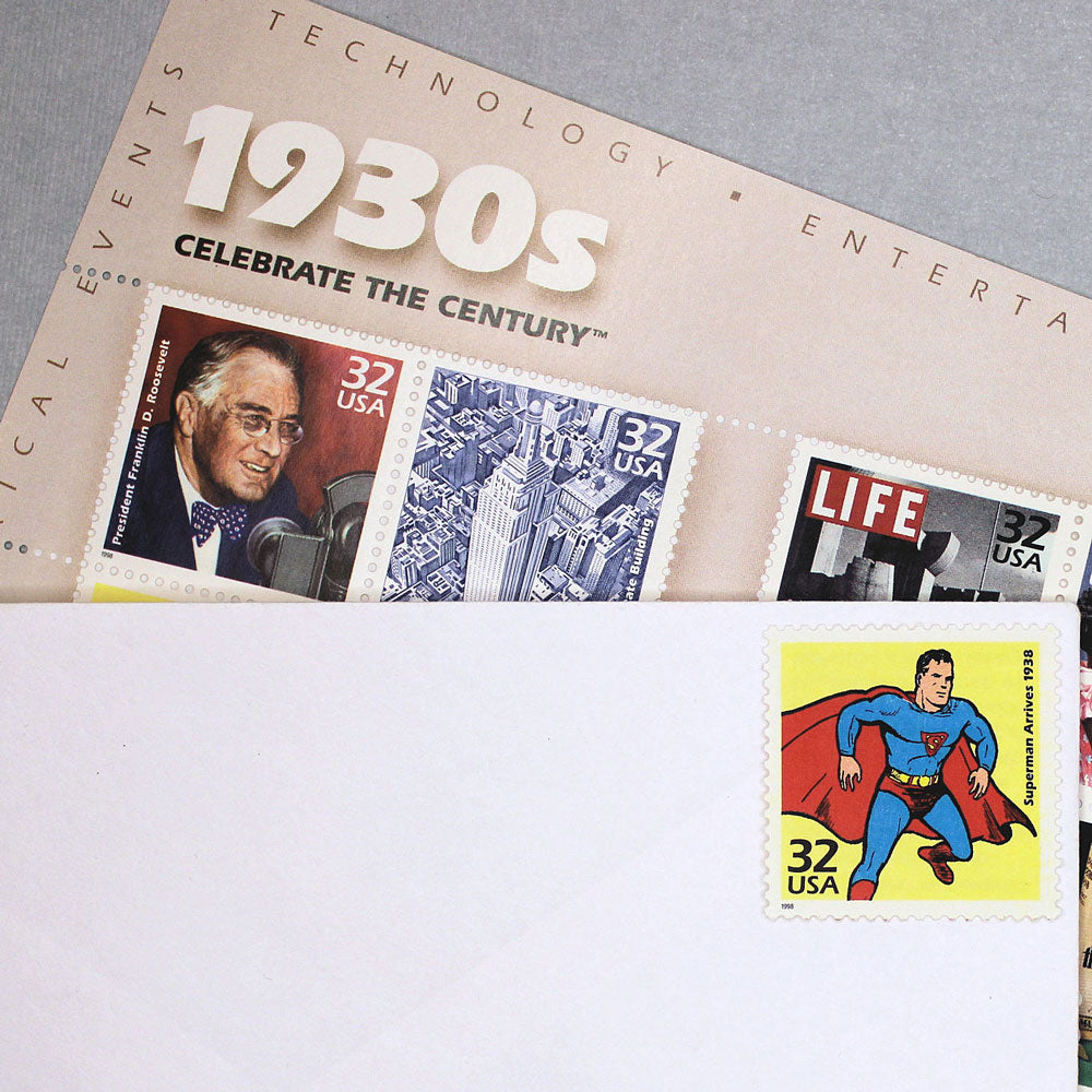 32c Superman Stamps - Pack of 5