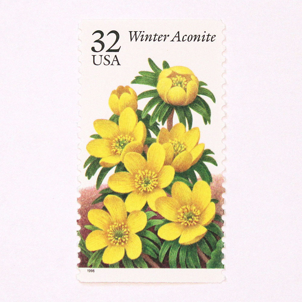 32c Winter Aconite Stamps - Pack of 5