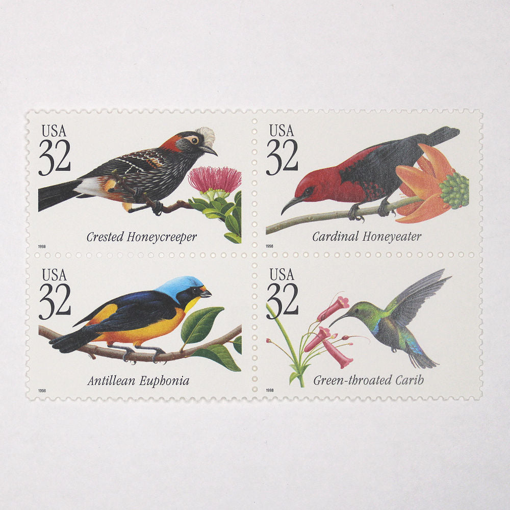 32c Tropical Birds Stamps - Pack of 20