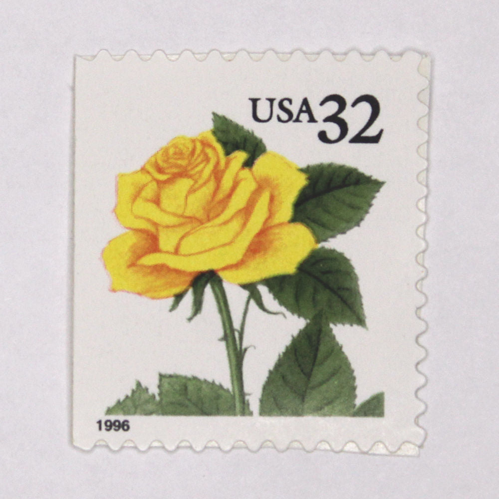 32c Yellow Rose Stamps - Pack of 10