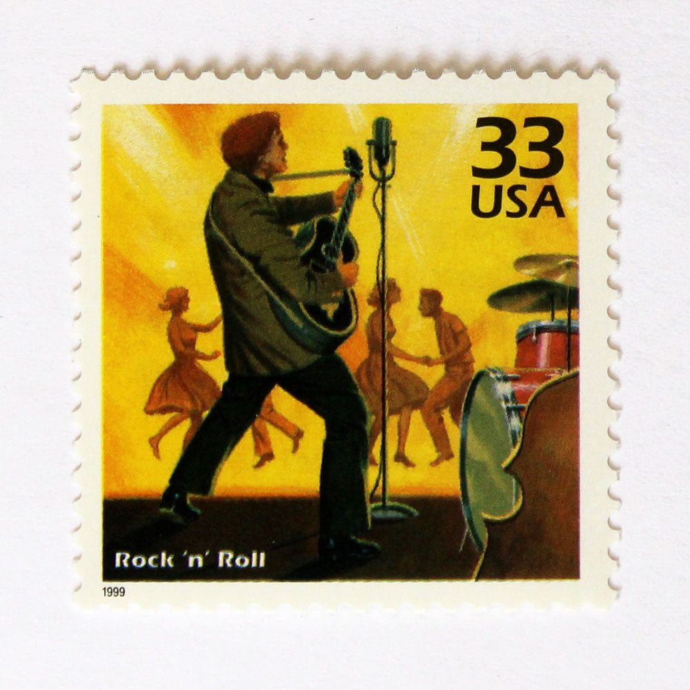 33c Rock 'n' Roll Stamps - Pack of 5