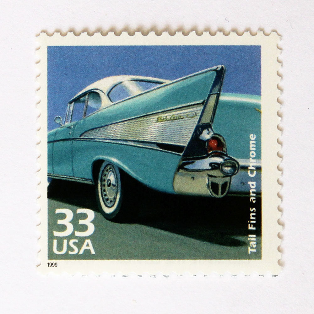 33c Tail Fins and Chrome Stamps - Pack of 5