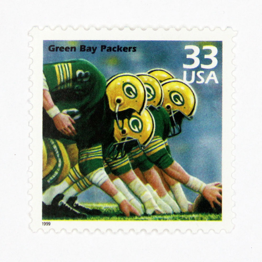 33c Green Bay Packers Stamps - Pack of 5