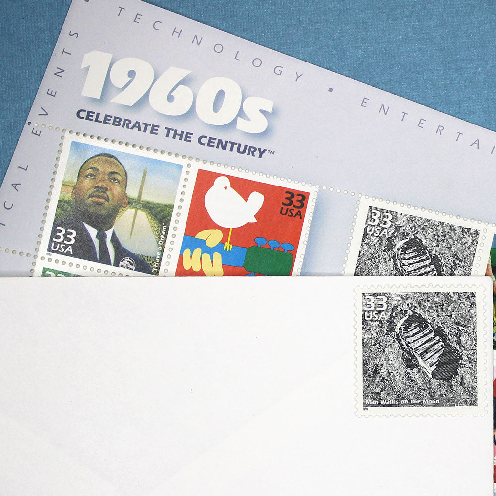 33c Man Walks on the Moon Stamps - Pack of 5