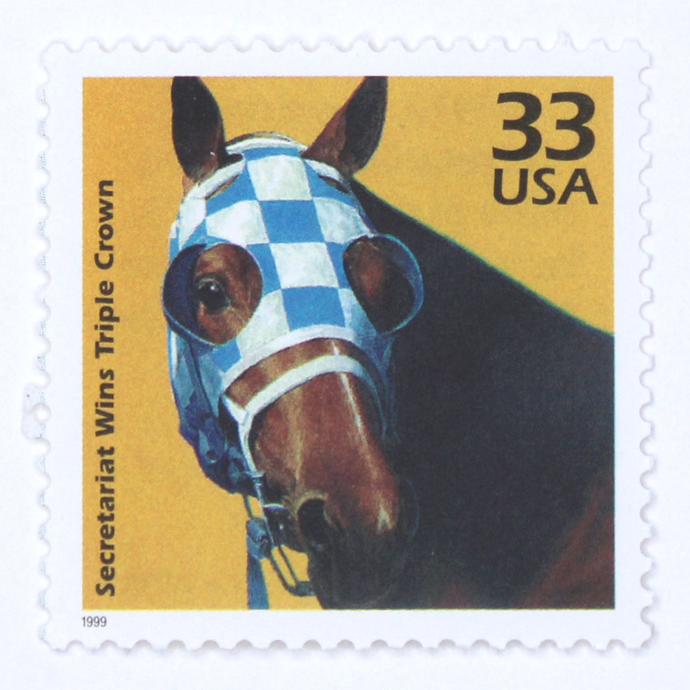 33c Secretariat Wins Triple Crown Stamps - Pack of 5