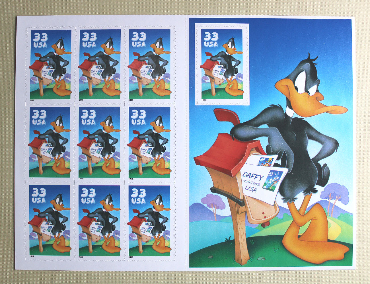33c Daffy Duck Stamps - Various