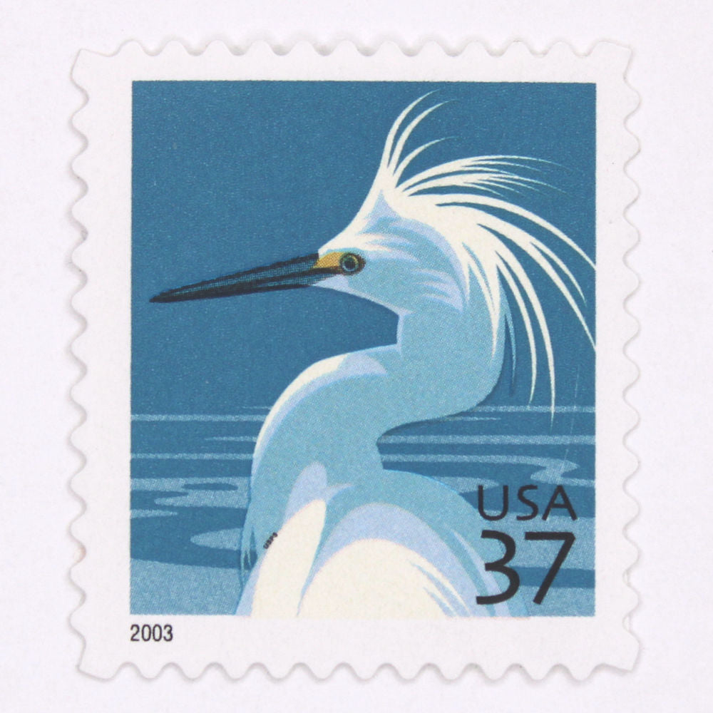 37c Snowy Egret Stamps - Pack of 5