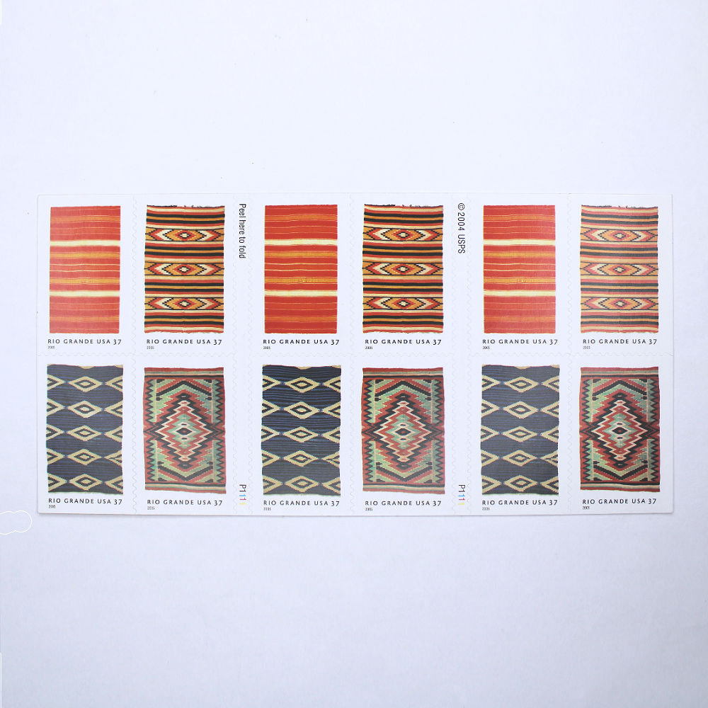 37c New Mexico Rio Grande Blankets Stamps - Pack of 20