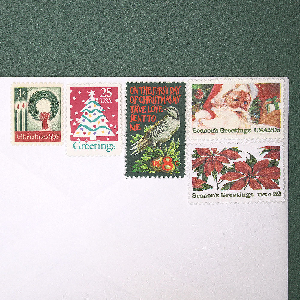 Christmas .. Red & Green 78c Curated Set - Mail 5 Letters