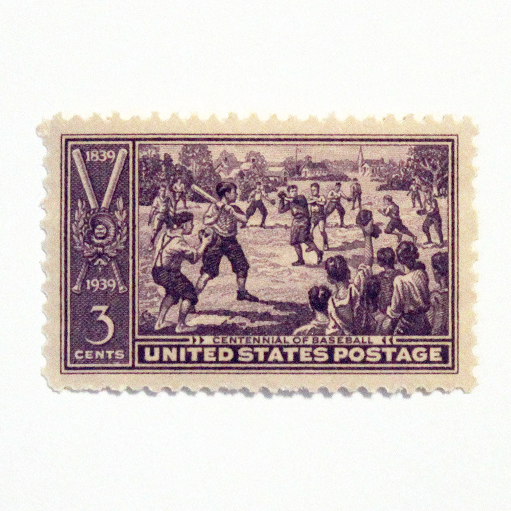 3c Baseball Stamps - Pack of 5