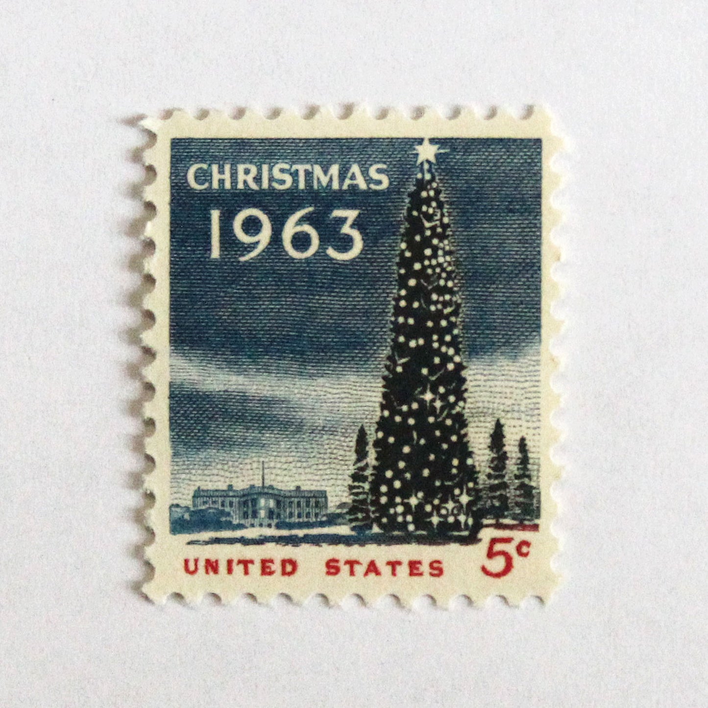 5c National Christmas Tree Stamps .. Vintage Unused US Postage Stamps .. Pack of 10
