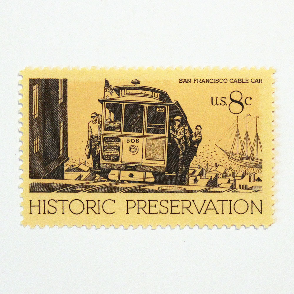 8c Cable Car Stamps - Pack of 10