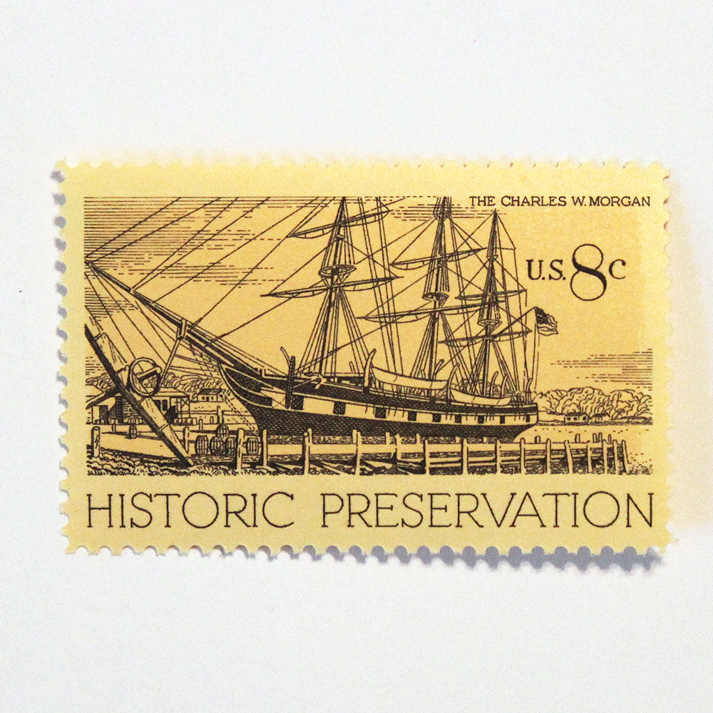 8c Charles W Morgan Ship Stamps - Pack of 10