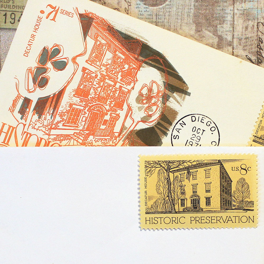 8c Decatur House Stamps - Pack of 10