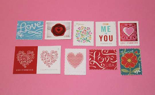 10 Different Forever Love Stamps - Pack of 10