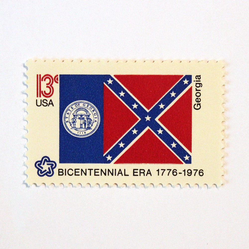 13c Historic Georgia State Flag Stamps - Pack of 10