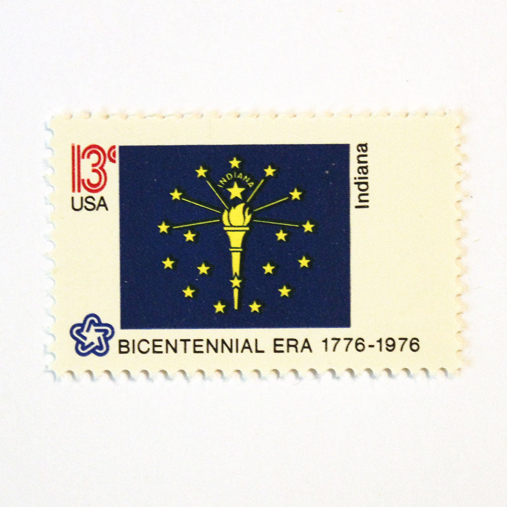 13c Indiana State Flag Stamps - Pack of 10