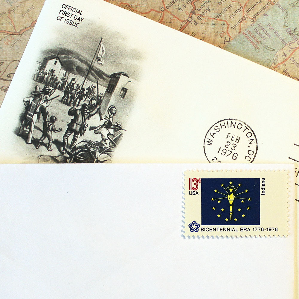 13c Indiana State Flag Stamps - Pack of 10