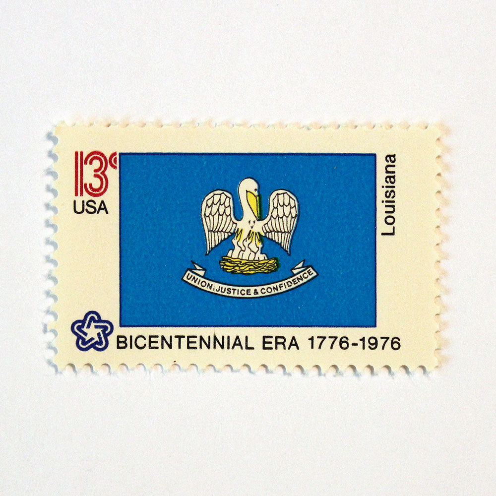 13c Louisiana State Flag Stamps - Pack of 10