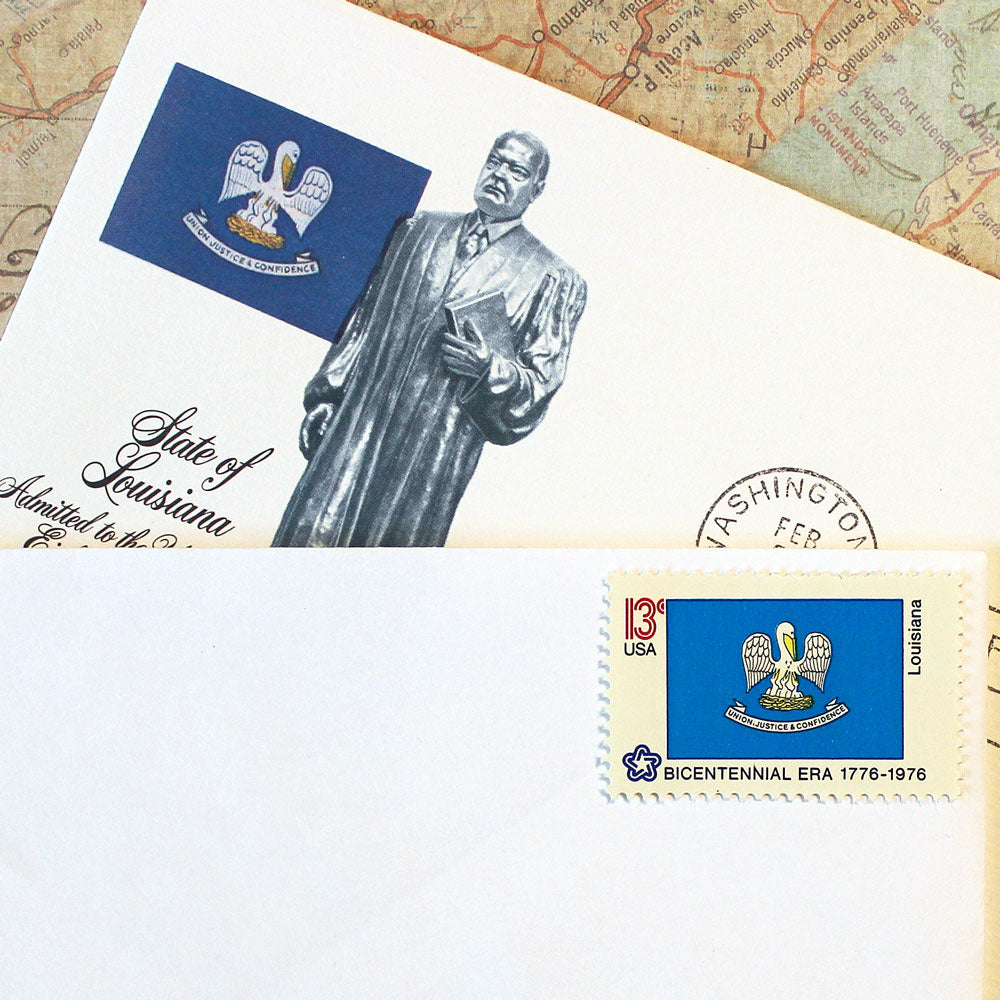 TEN 13c FLORIDA State Flag Stamp Vintage Unused US Postage Stamps