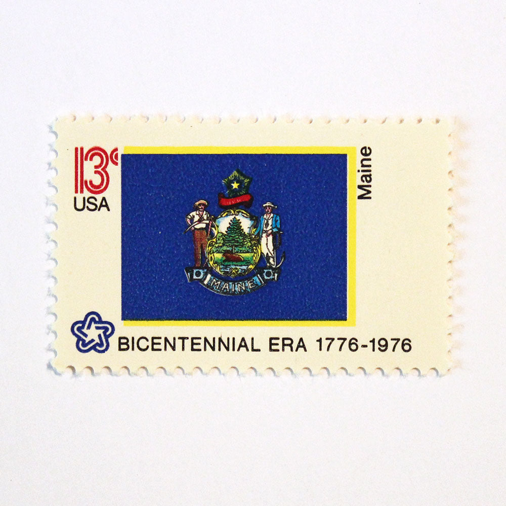 13c Maine State Flag Stamps - Pack of 10