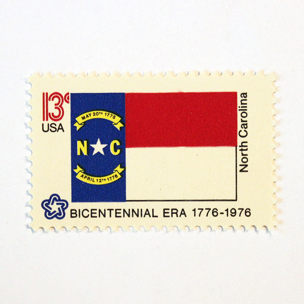 13c North Carolina State Flag Stamps - Pack of 10