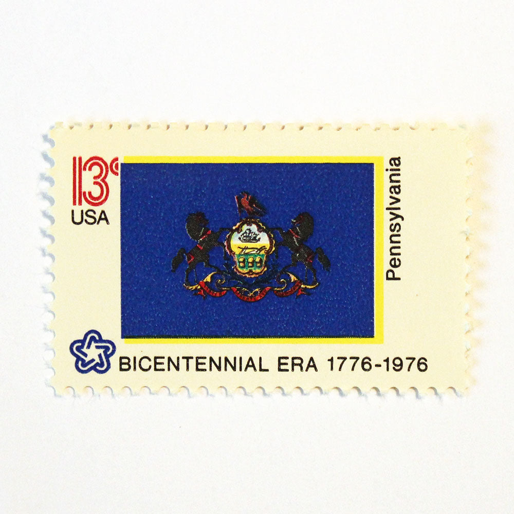 13c Pennsylvania State Flag Stamps - Pack of 10