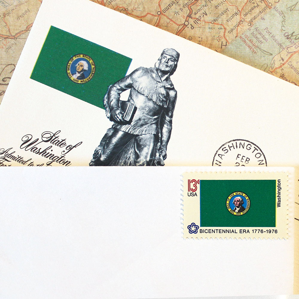 13c Washington State Flag Stamps - Pack of 10