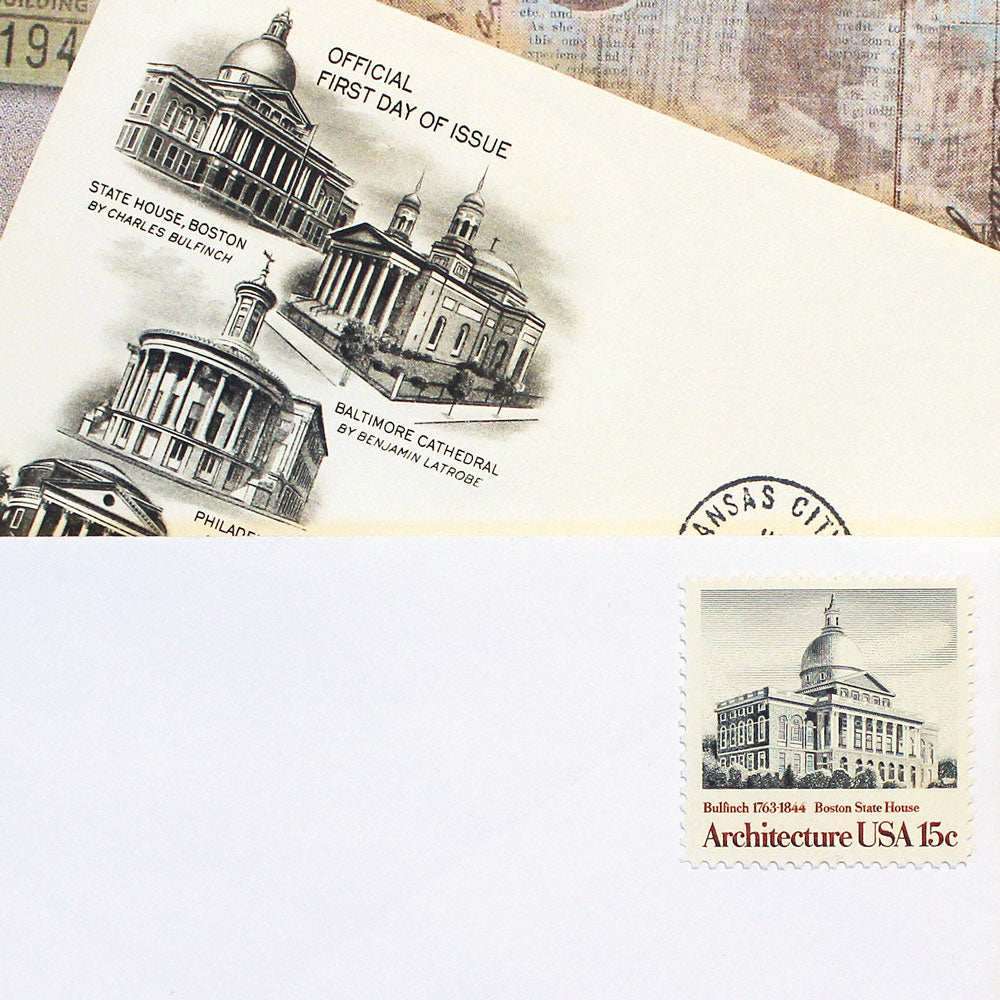 15c Boston State House Stamps - Pack of 10