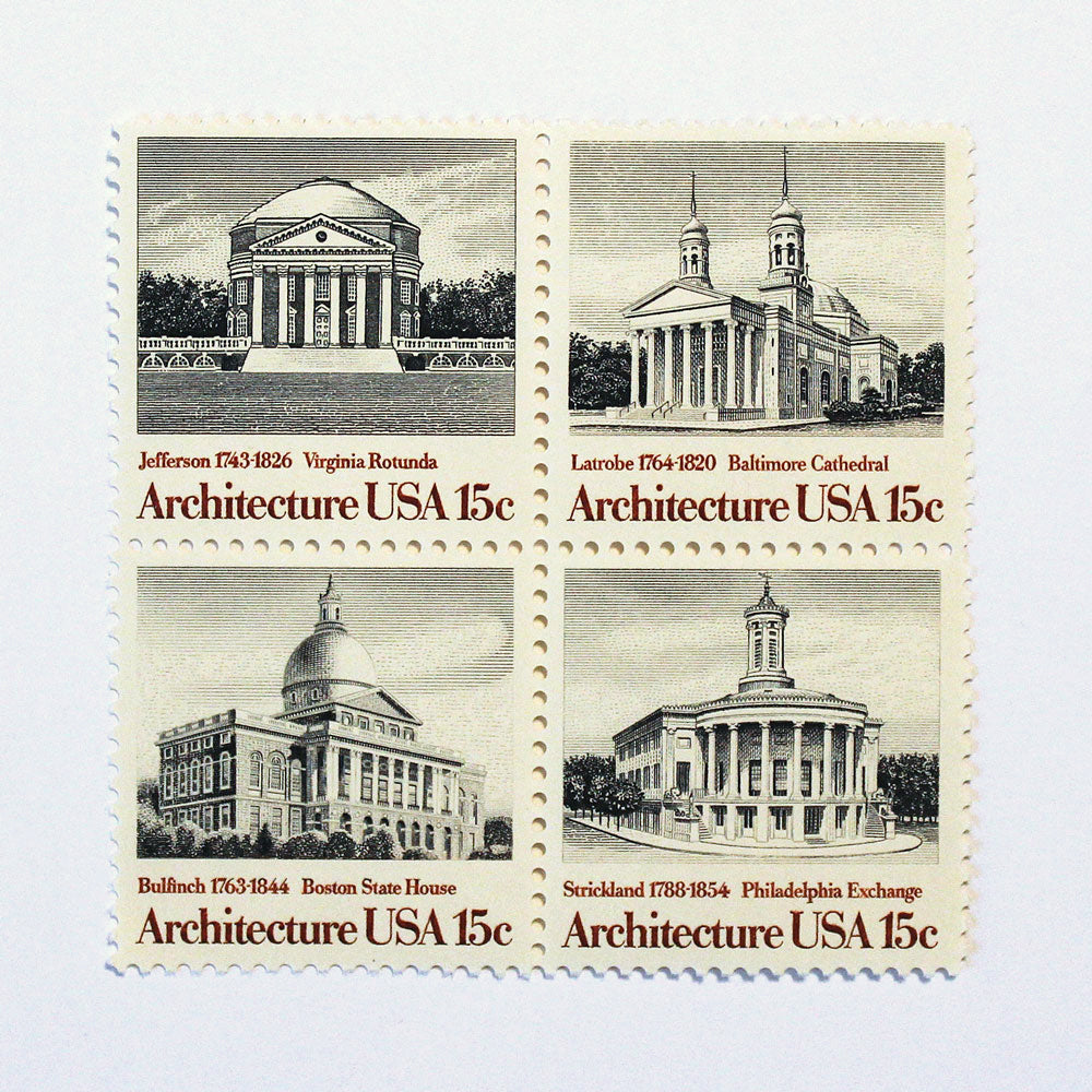 15c American Architecture Stamps - Pack of 20