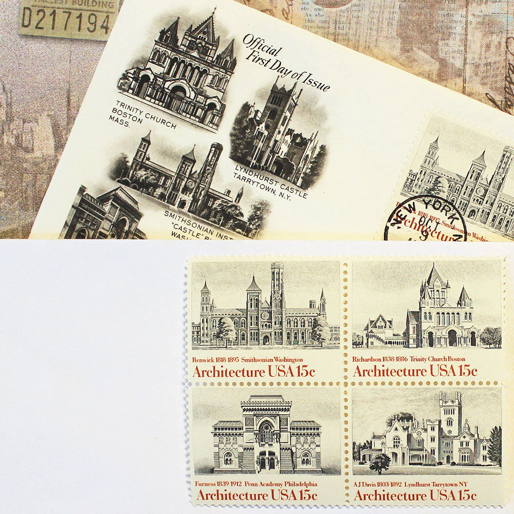 15c American Architecture 2 Stamps - Pack of 20