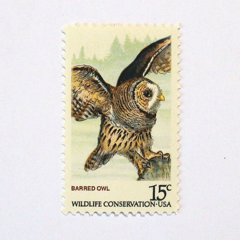 15c Barred Owl Stamps - Pack of 10