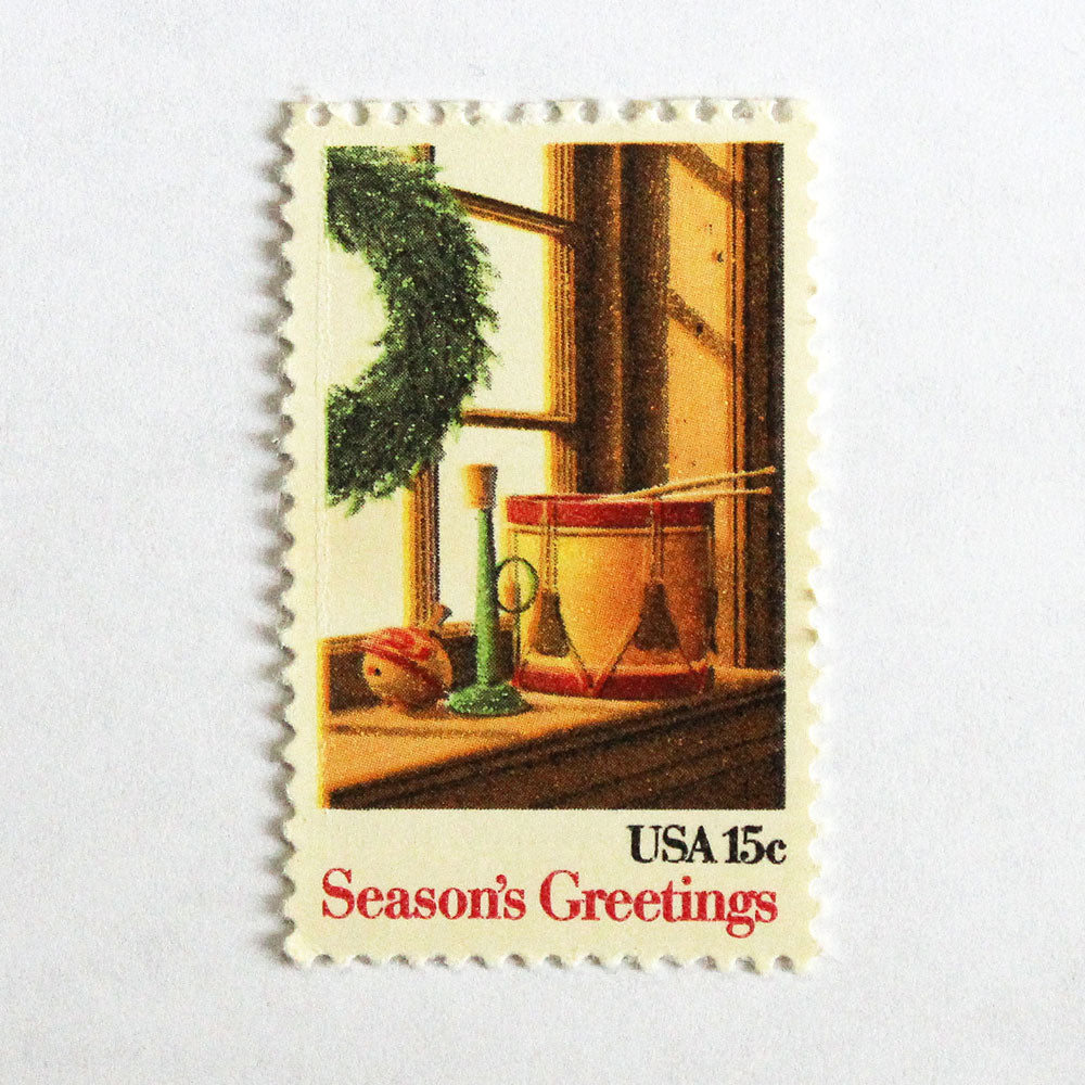 15c Wreath and Toys Stamps - Pack of 10