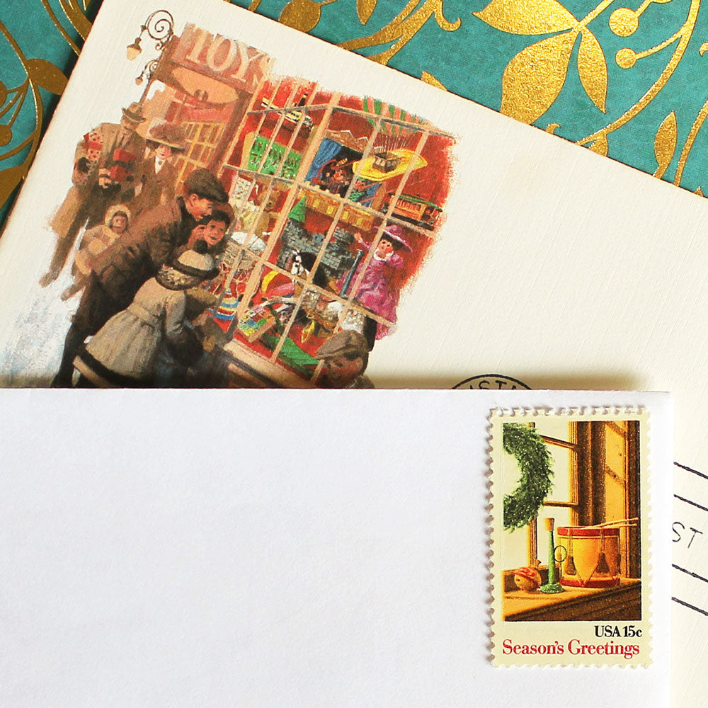 15c Wreath and Toys Stamps - Pack of 10