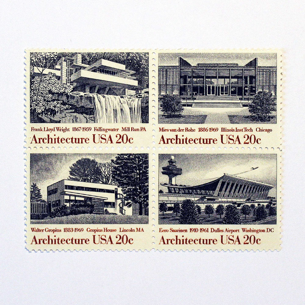 20c American Architecture Stamps - Pack of 20