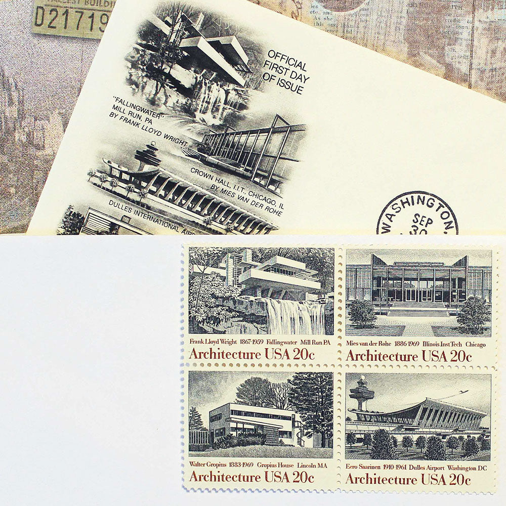 20c American Architecture Stamps - Pack of 20