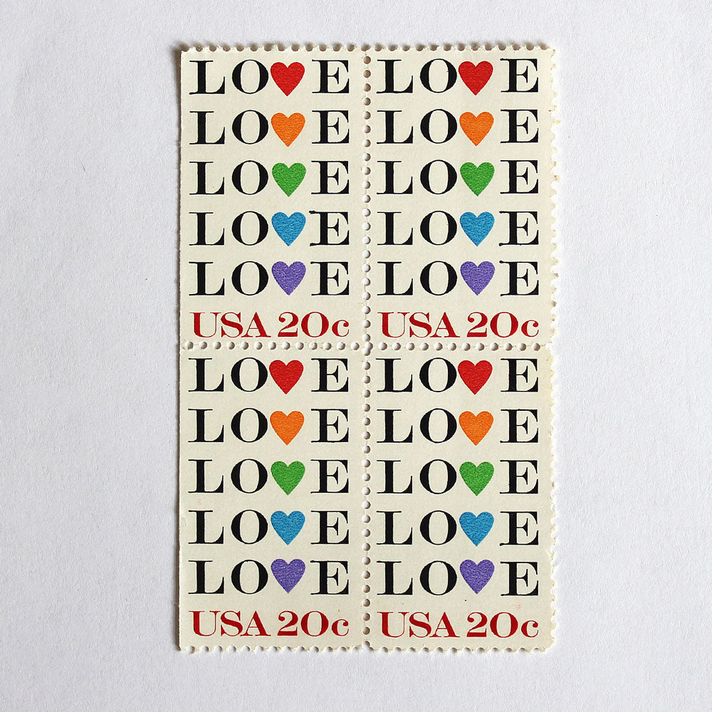 20c Rainbow Love Stamps - Pack of 10