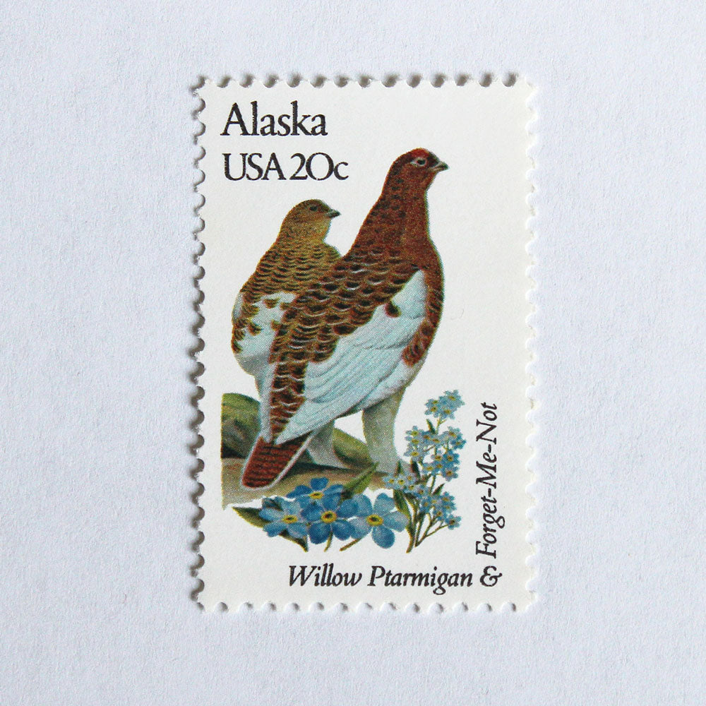 20c Alaska State Bird and Flower Stamps - Pack of 5