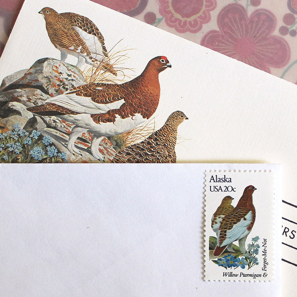 20c Alaska State Bird and Flower Stamps - Pack of 5