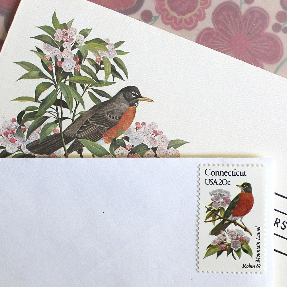 TWENTY 3c Eastern Bluebird Stamps Unused US Postage Stamps Nature Boho  Weddings Bird Lovers Birds and Flowers Stamps for Mailing 