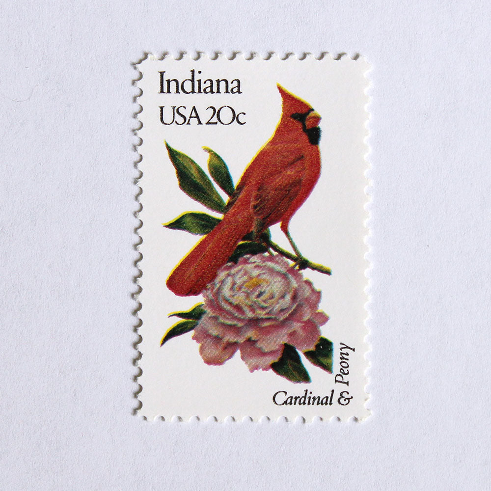 20c Indiana State Bird and Flower Stamps - Pack of 5