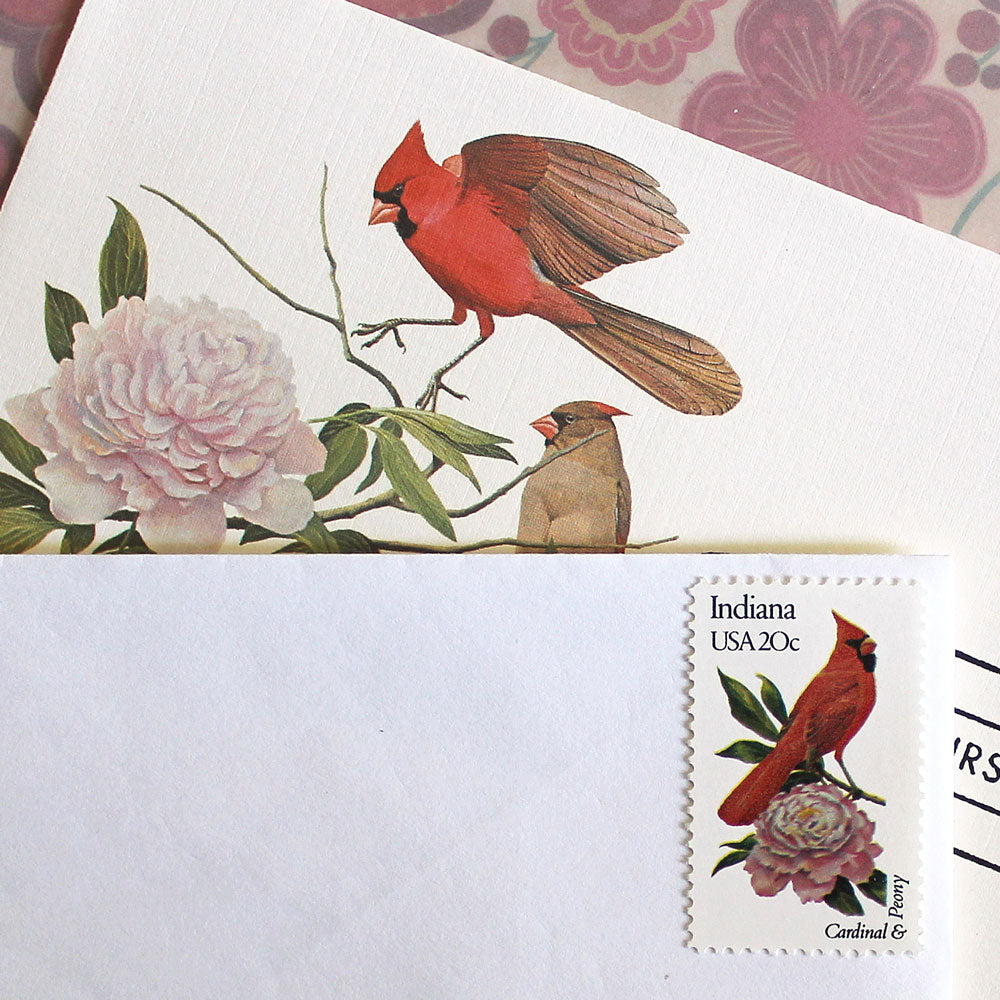 20c Indiana State Bird and Flower Stamps - Pack of 5