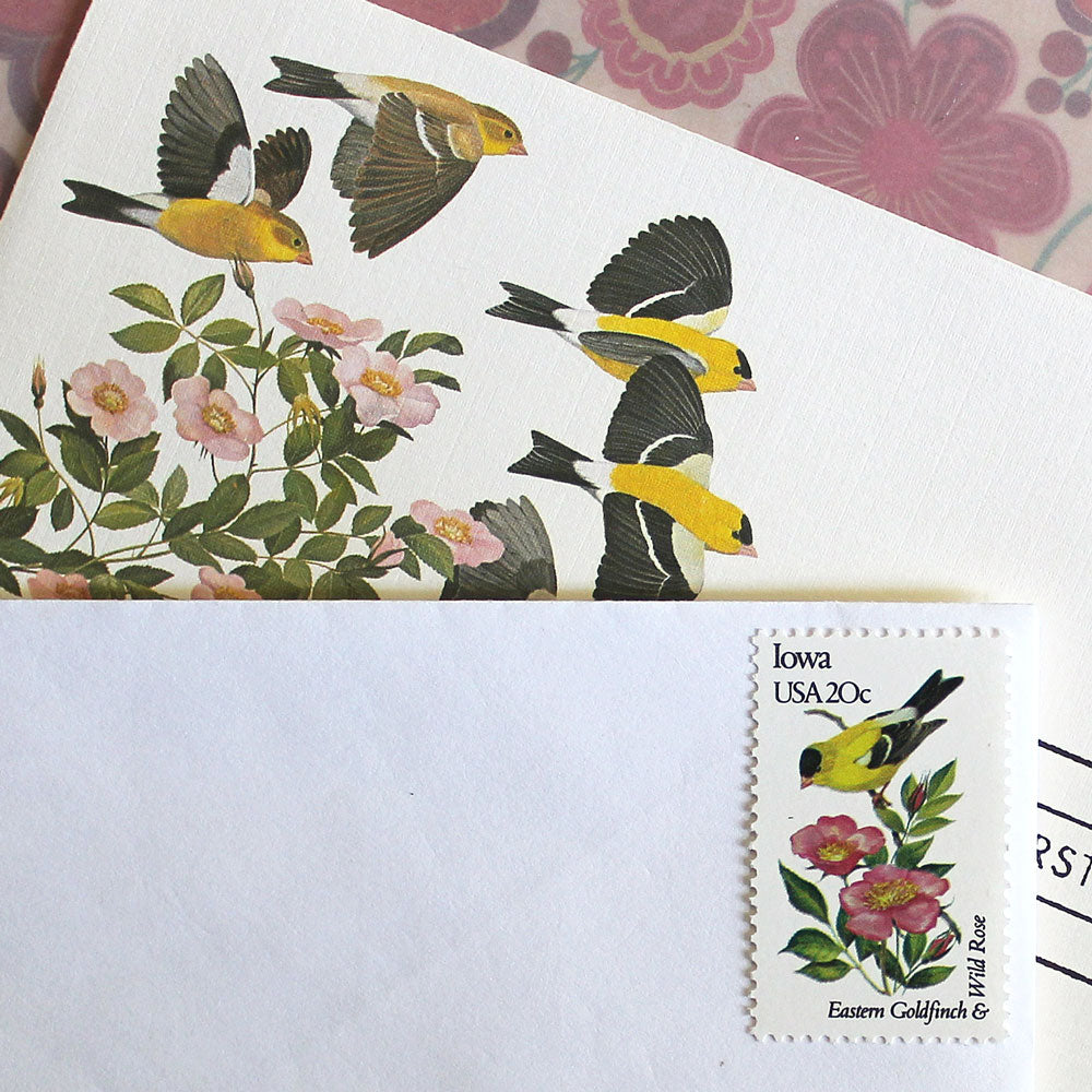 20c Iowa State Bird and Flower Stamps - Pack of 5