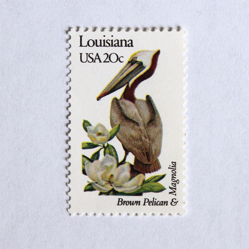 20c Louisiana State Bird and Flower Stamps - Pack of 5
