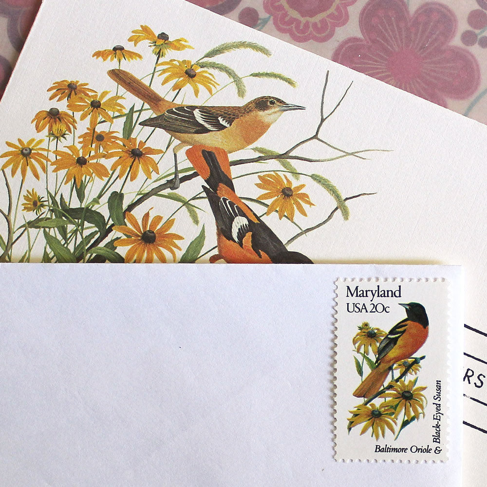 20c Maryland State Bird and Flower Stamps - Pack of 5