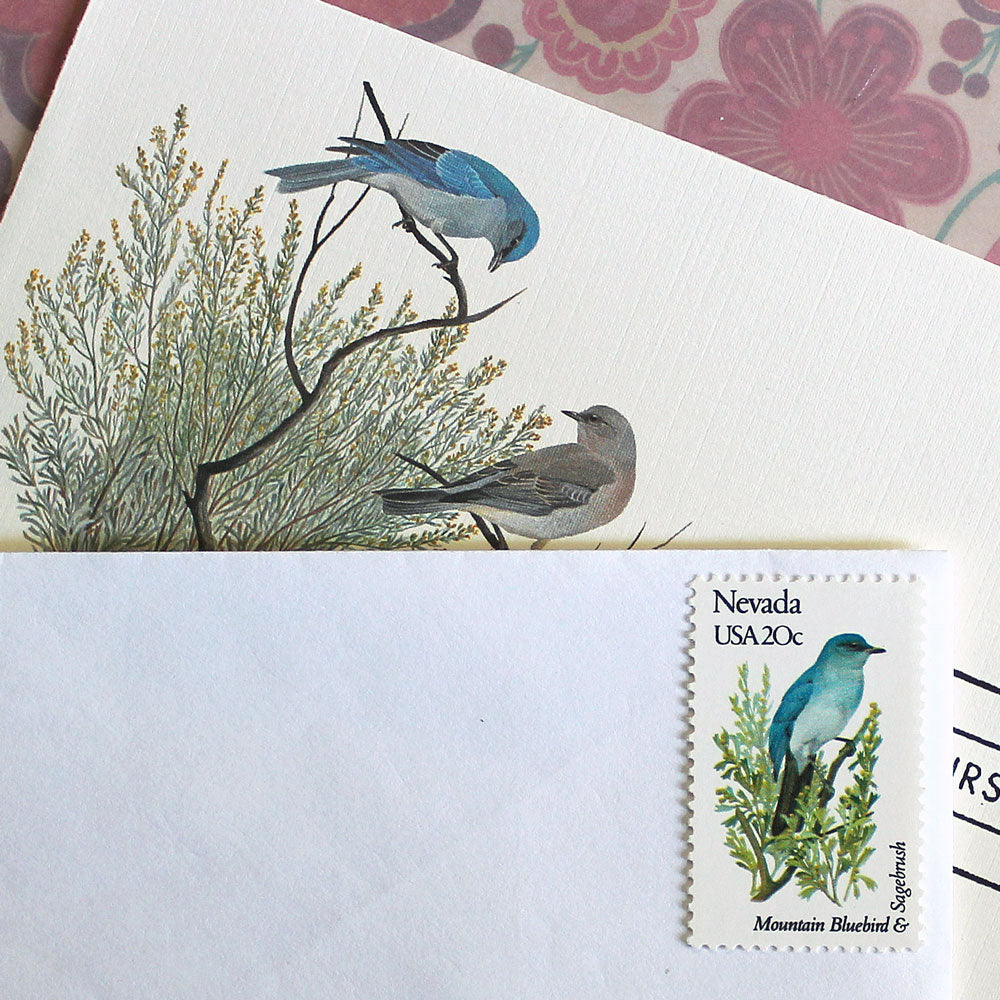 20c Nevada State Bird and Flower Stamps - Pack of 5