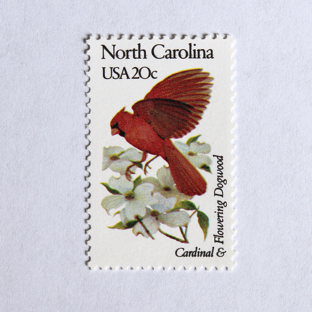 20c North Carolina State Bird and Flower Stamps - Pack of 5