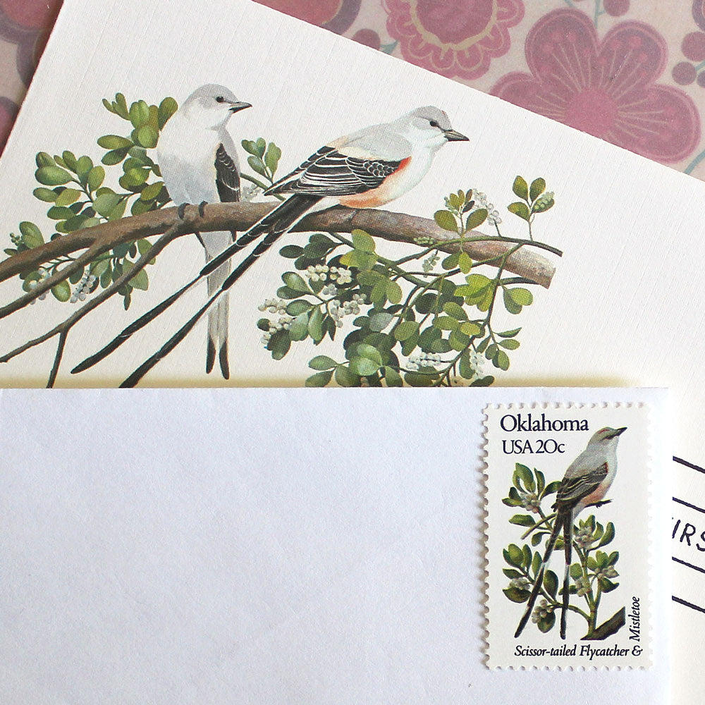 20c Oklahoma State Bird and Flower Stamps - Pack of 5